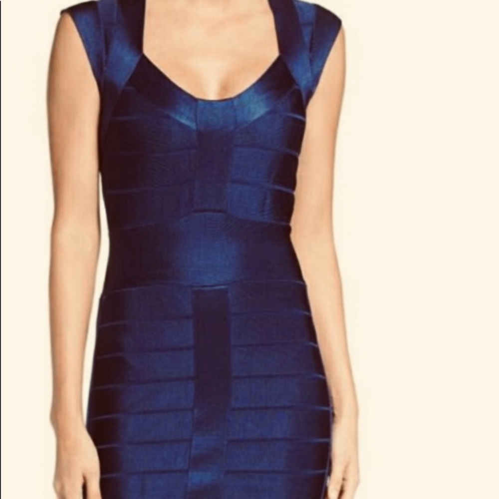 French Connection Navy Blue Bandage Dress